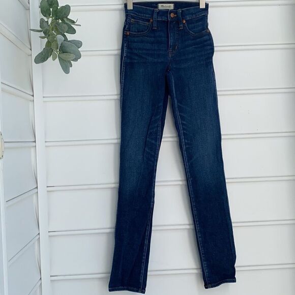 TALL Madewell Slim Straight Mid- Rise Stretch Jeans 23 Tall - Picture 4 of 13